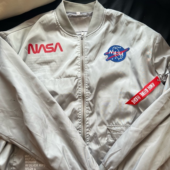 OVERSIZED NYLON NASA TRACK JACKET - Picture 2 of 3